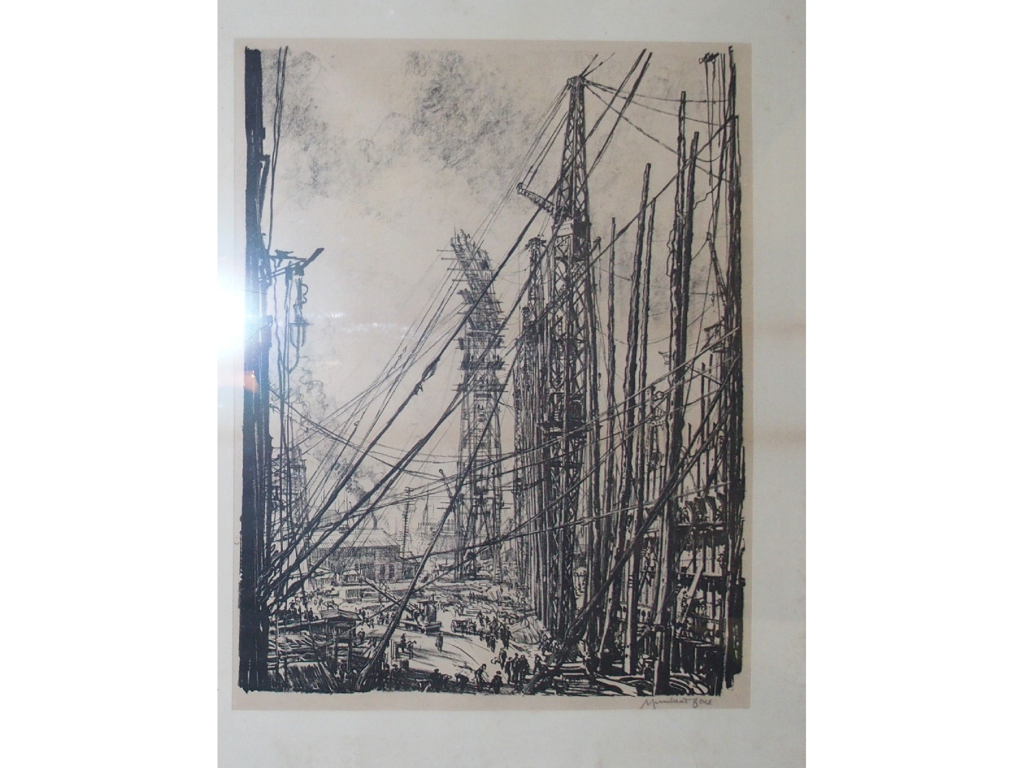 Appraisal: MUIRHEAD BONE On The Clyde series signed lithograph