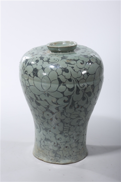 Appraisal: Korean celadon Maebyong vase x approx Condition wear heavy pitting