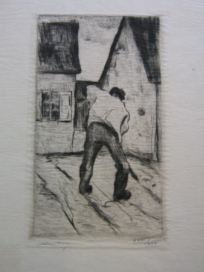 Appraisal: GERMAN PRINTMAKERS Collection of approximately prints Including etchings drypoints and