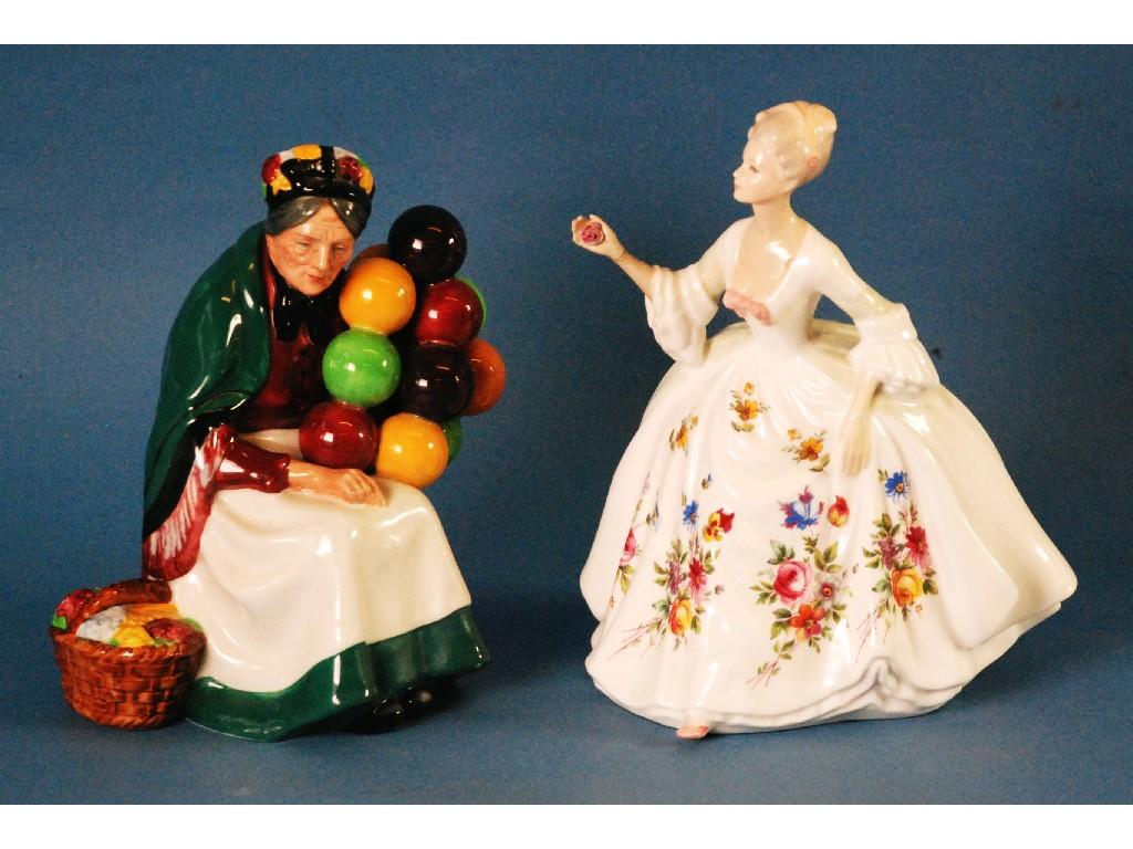 Appraisal: SECOND QUALITY ROYAL DOULTON CHINA FIGURE 'THE OLD BALLOON SELLER'