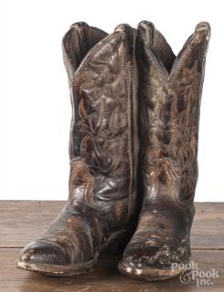 Appraisal: Pair of ceramic cowboy boots by Austin Prod Inc ''