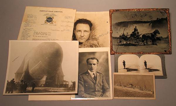 Appraisal: TRAVEL AND EXPLORATION Approximately photos postcards stereoviews documents letters news