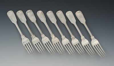 Appraisal: A Lot of Seven William IV Forks and One Queen