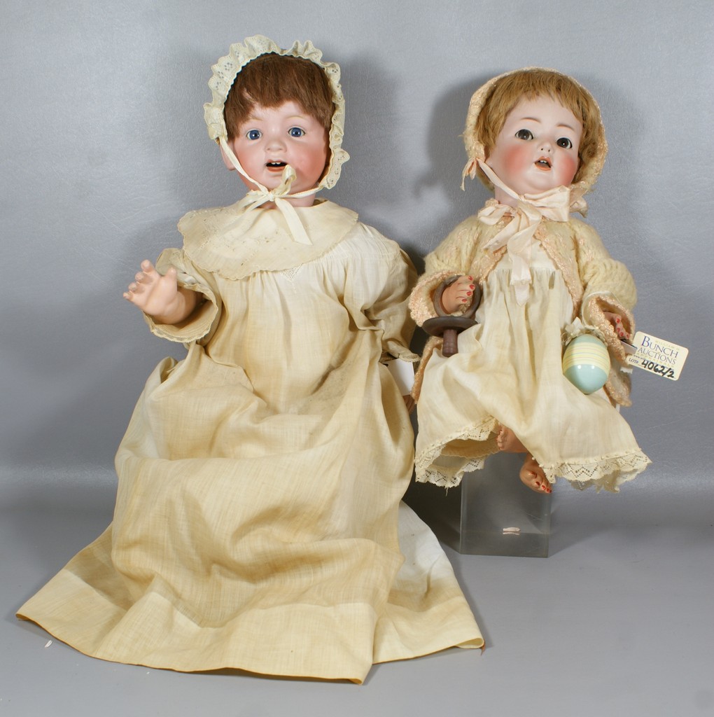 Appraisal: Antique Bisque Head Babies larger is a Japanese Morimura baby