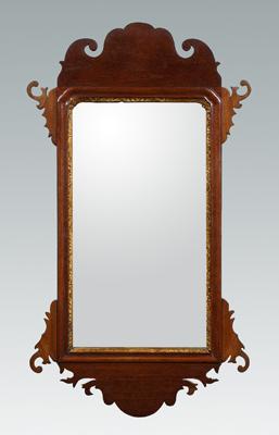 Appraisal: John Elliott mirror mahogany with original paper label Johan Ellio