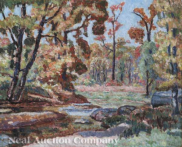 Appraisal: Joseph B Grossman American b Autumnal Landscape oil on canvas