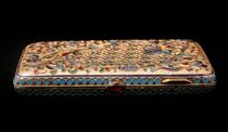 Appraisal: A Large Russian Gilt Sterling Enameled Cigarette Case Moskow ca