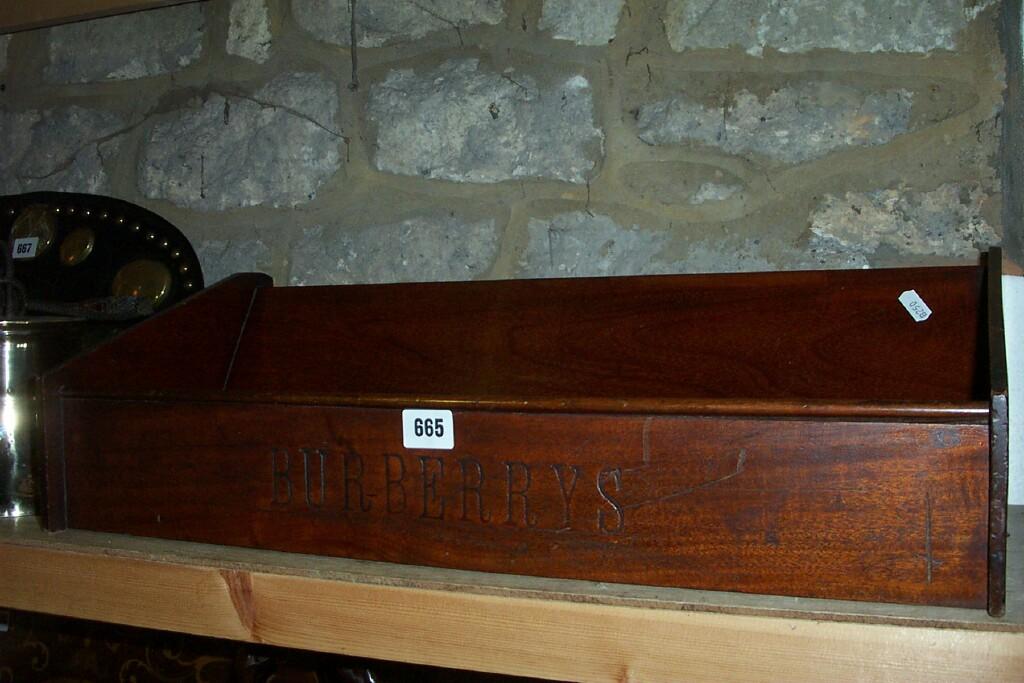 Appraisal: An early th century mahogany shop display stand inscribed -