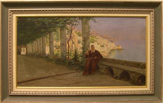 Appraisal: Angelo della Mura Italian - oil on canvas titled Amalfi