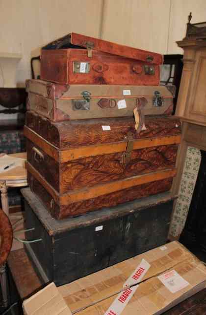 Appraisal: TWO PINE BLANKET BOXES the largest wide together with a