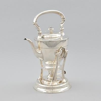 Appraisal: Tiffany Co Sterling Silver Swinging Tea Kettle on a Stand