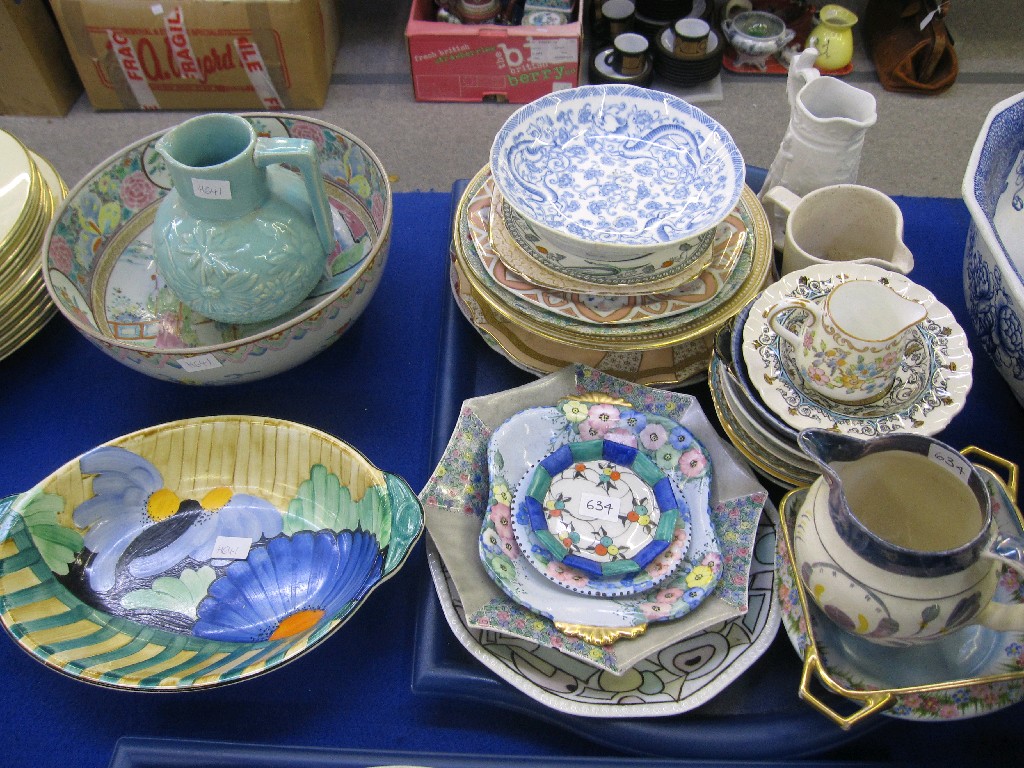 Appraisal: Lot comprising a tray lot of ceramics - lady artist