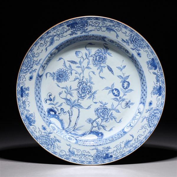 Appraisal: Chinese export blue and white porcelain charger Yongzheng period with