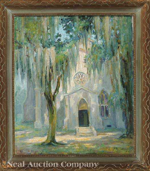 Appraisal: Alberta Kinsey American Louisiana - Church St Francisville oil on