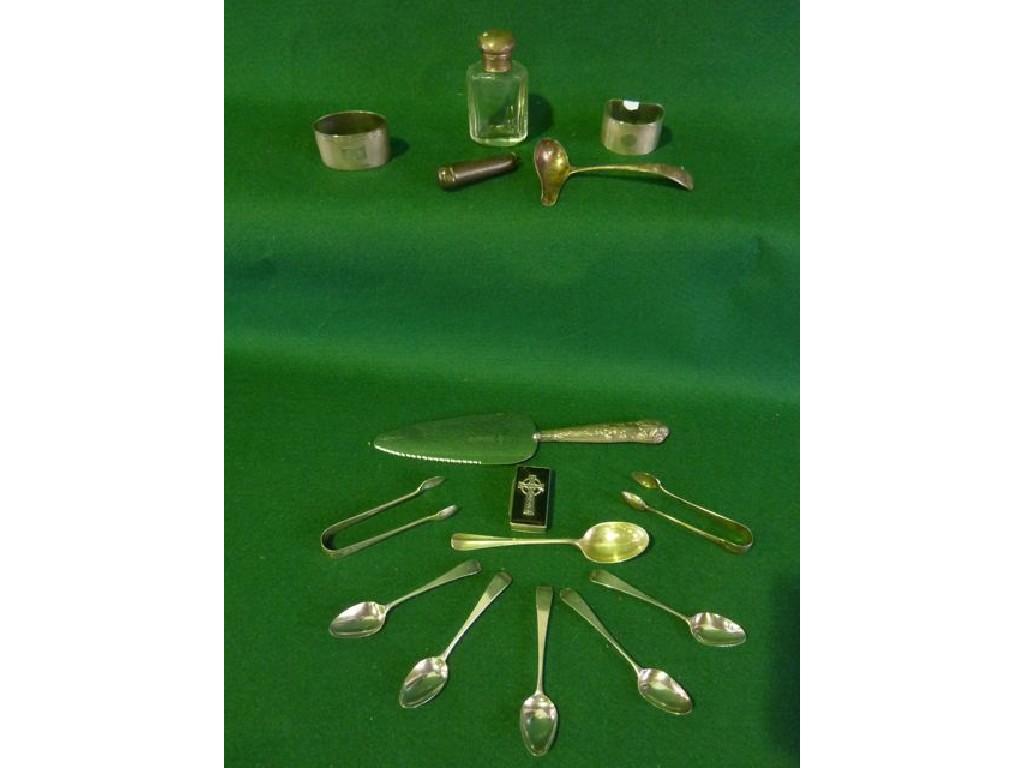 Appraisal: An interesting collection of items including two silver napkin rings