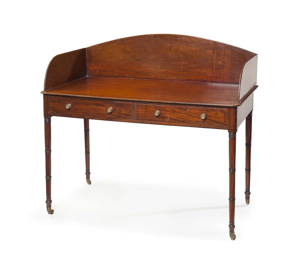 Appraisal: REGENCY MAHOGANY WASHSTAND EARLY TH CENTURY the rounded rectangular top