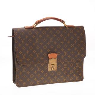 Appraisal: Louis Vuitton Monogram briefcase Louis Vuitton Monogram briefcase th c