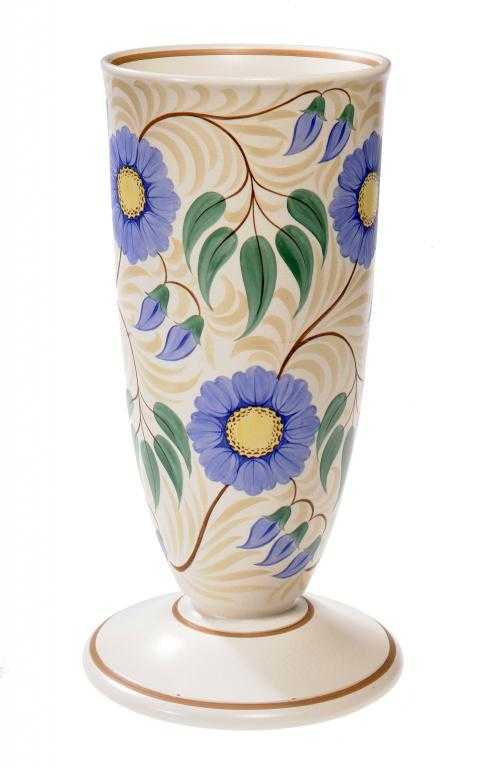 Appraisal: A WEDGWOOD QUEENSWARE HANDCRAFT VASE DESIGNED BY MILLICENT TAPLIN painted