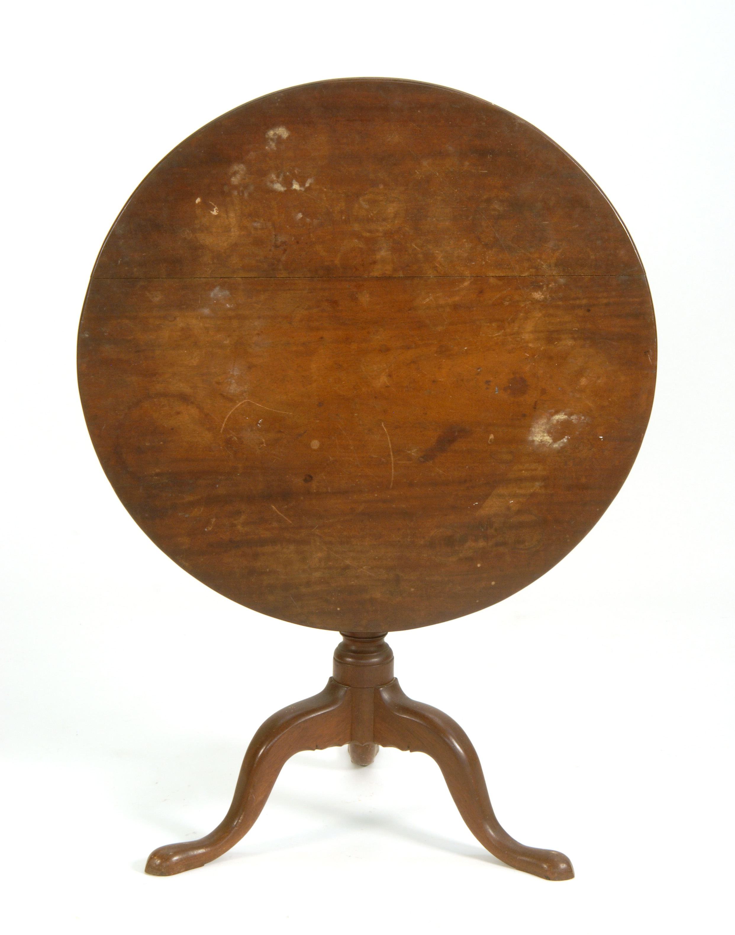 Appraisal: TH CENTURY ENGLISH TILT-TOP TABLE in mahogany and oak Turned