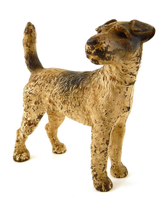 Appraisal: Cast iron doorstop in the form of a terrier manufactured