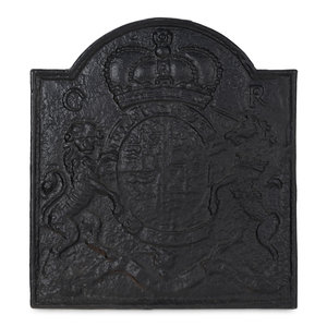 Appraisal: An English Cast Iron Armorial Fireback th Century Height x