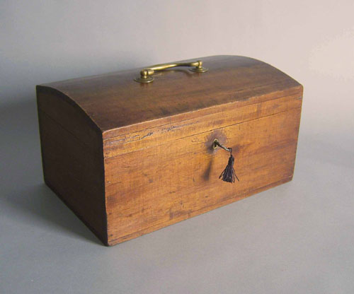 Appraisal: Basswood lockbox th c h w