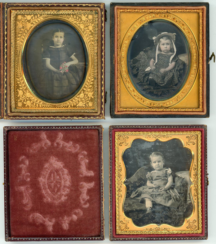 Appraisal: SIX DAGUERREOTYPES OF CHILDREN All are sixth plate size Girl