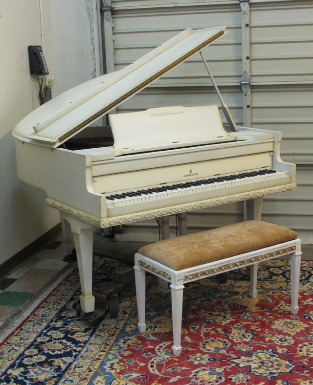 Appraisal: AN AMERICAN BABY GRAND PIANO WITH BENCH American c 's