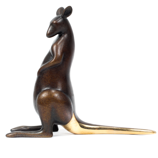 Appraisal: Loet Vanderveen modern bronze Kangaroo figure Signed and numbered H