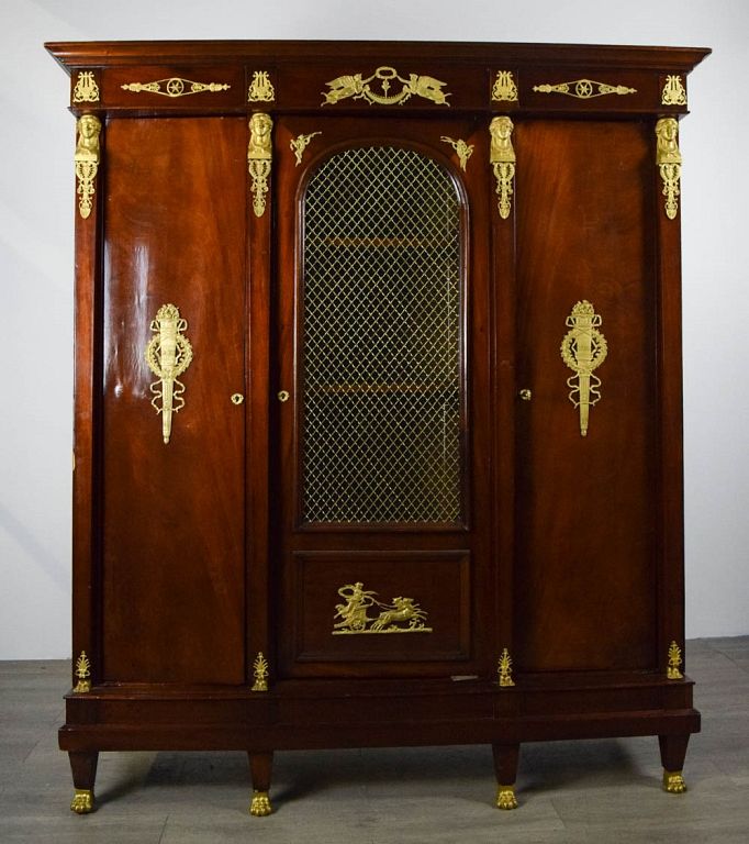 Appraisal: Louis XVI Door Armoire with Brass Mounts Louis XVI Door