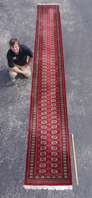 Appraisal: TURKISH BOKARA RUNNER ' '' x ' '' Red ground