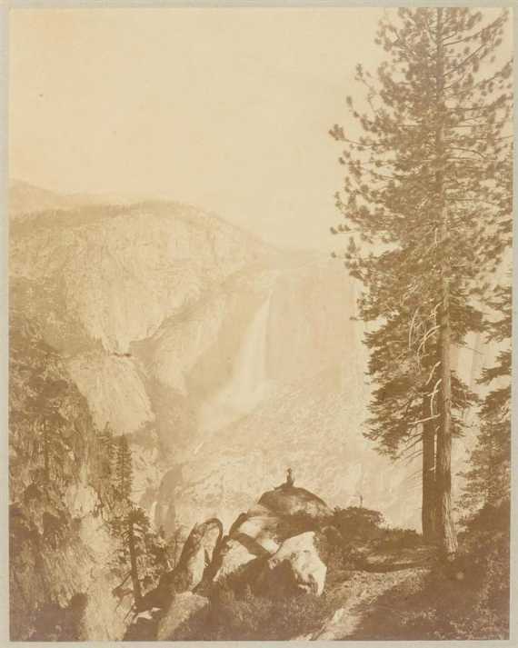 Appraisal: MUYBRIDGE Eadweard - Waterfall in Yosemite from Glacier Point No