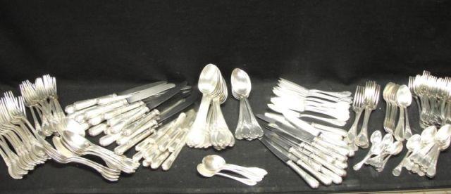 Appraisal: CHRISTOFLE Approx Pieces of Flatware Two Patterns One pattern includes