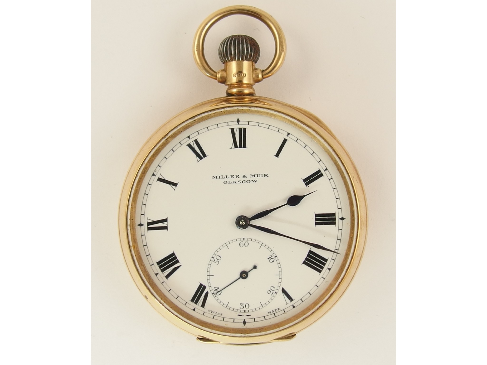 Appraisal: A ct pocket watch by Miller Muir Glasgowthe white enamelled