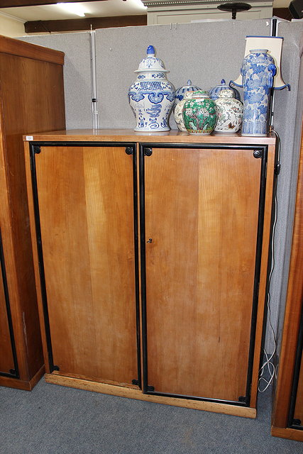 Appraisal: AN EARLY TH CENTURY POSSIBLY GERMAN CUPBOARD the two single