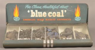 Appraisal: Vintage Blue Coal Advertising Display Depicting six various types of