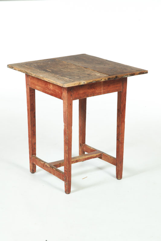 Appraisal: FEDERAL SIDE TABLE American early th century pine Breadboard top