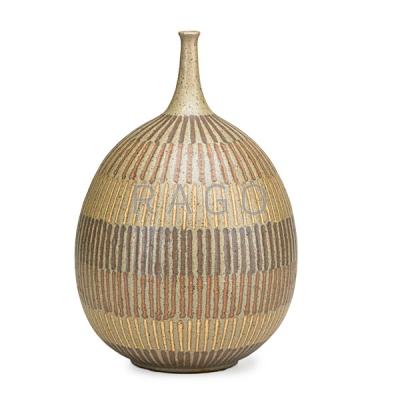 Appraisal: CLYDE BURT Gourd-shaped vessel Condition Report