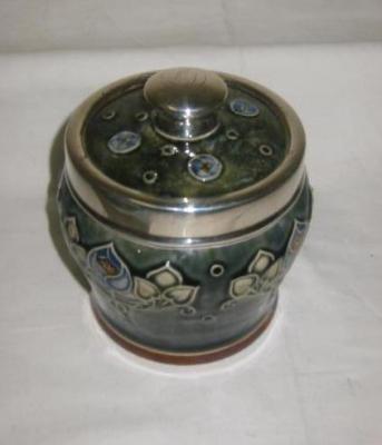 Appraisal: A DOULTON LAMBETH TOBACCO JAR of mildly baluster form with