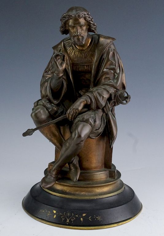 Appraisal: Auguste Carrier - Nobleman Bronze Statue Antique cast bronze statue