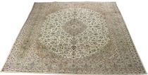 Appraisal: An Ivory Kashan Carpet ca An ivory Kashan carpet ca