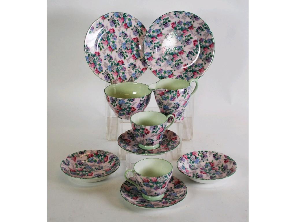 Appraisal: A 'S SHELLEY PORCELAIN 'SUMMER GLORY' PATTERN THIRTY TWO PIECE