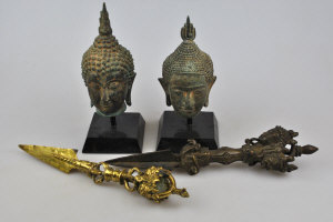 Appraisal: Two Tibetan Nepalese Pharadu ritual daggers to w two Thai