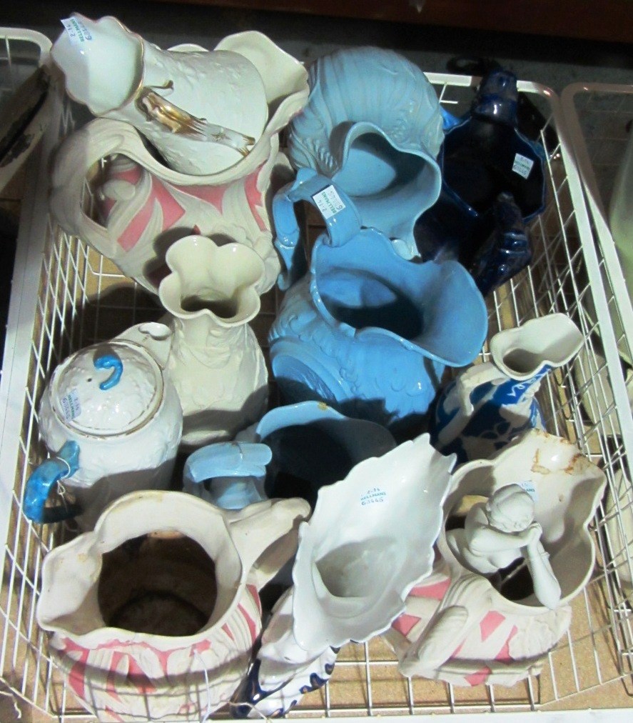 Appraisal: A quantity of pottery and ceramic jugs and a matt