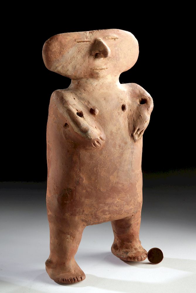 Appraisal: Quimbaya Pottery Standing Figure w TL Pre-Columbian Colombia Middle Cauca