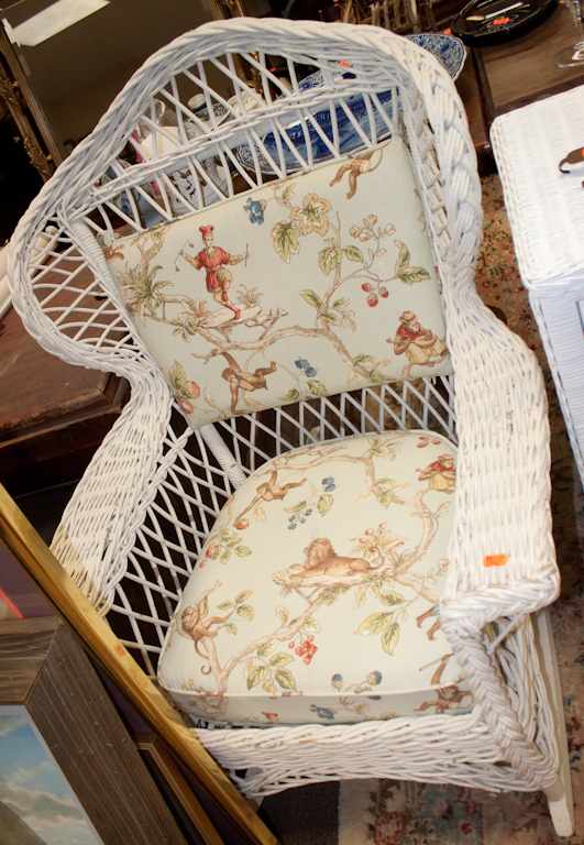 Appraisal: Wicker armchair Estimate - No condition report supplied