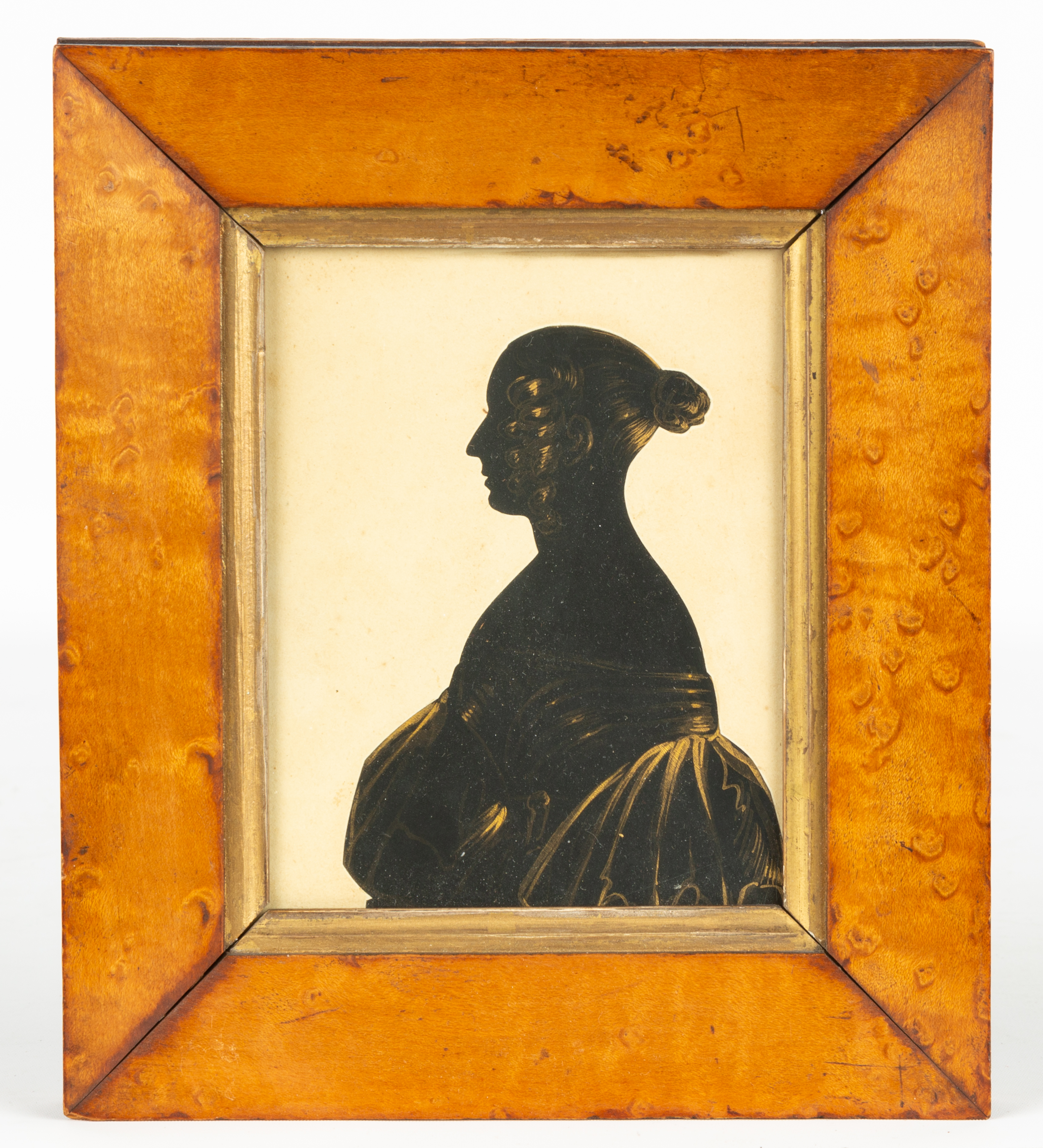 Appraisal: ATTRIBUTED TO WILLIAM JAMES HUBARD BRITISH AMERICAN TH CENTURY SILHOUETTE