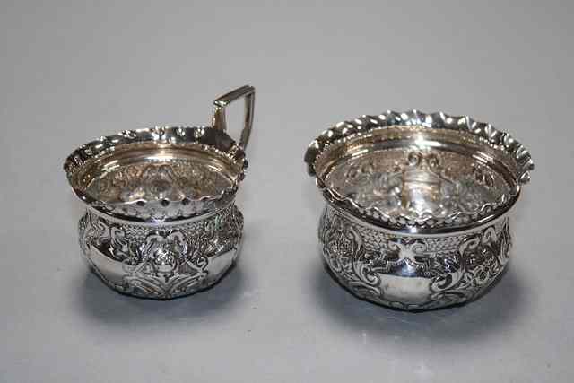 Appraisal: A VICTORIAN SILVER BOWL with chased scroll and flower decoration