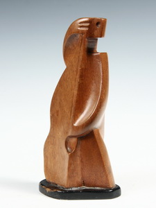 Appraisal: WOOD SCULPTURE - Early th c Cubist Carving of a