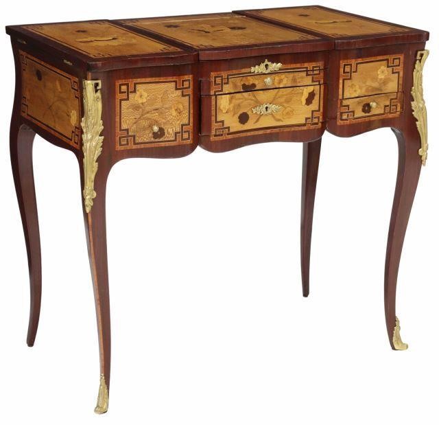 Appraisal: French Louis XV style mahogany vanity table late th early